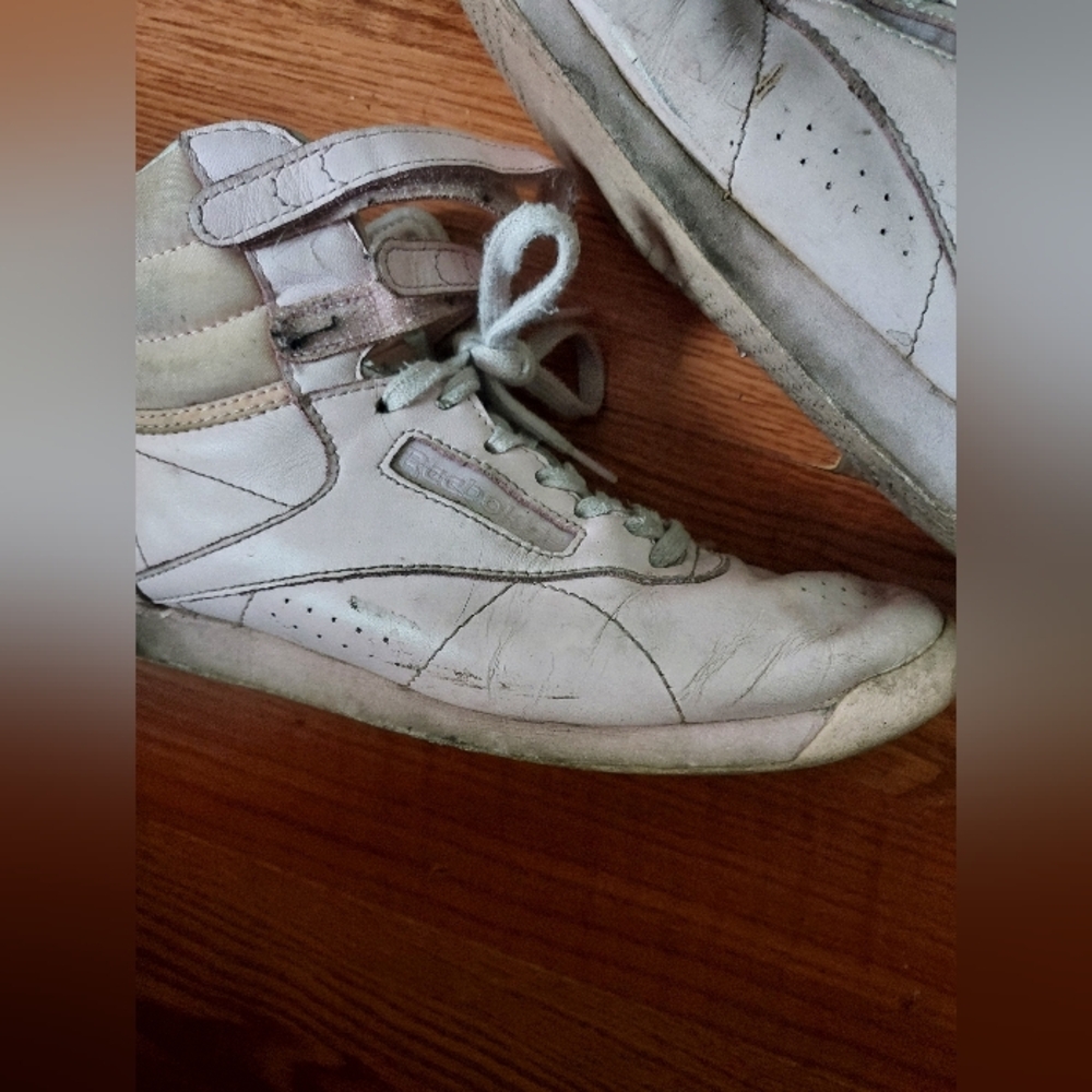 Light Pink Reebok High Tops - Picture 3 of 6